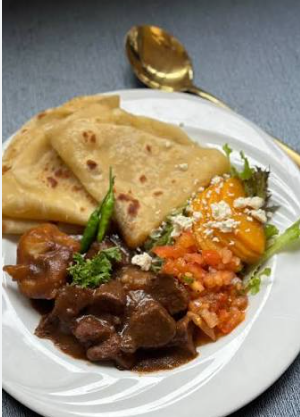 Beef and Ruti Special — signature dish at Litchibari Eco Resort Restaurant
